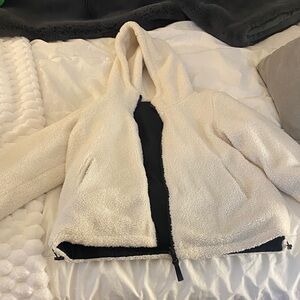 Koolaburra Cream and Black Puffer Jacket